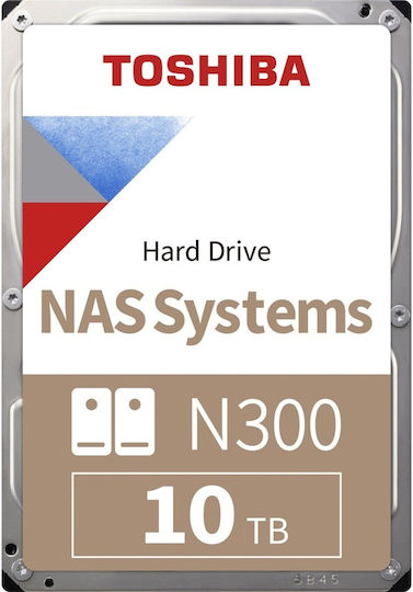 Toshiba N300 10TB HDD Hard Drive 3.5" SATA III 7200rpm with 512MB Cache for NAS MN10ADA10TS