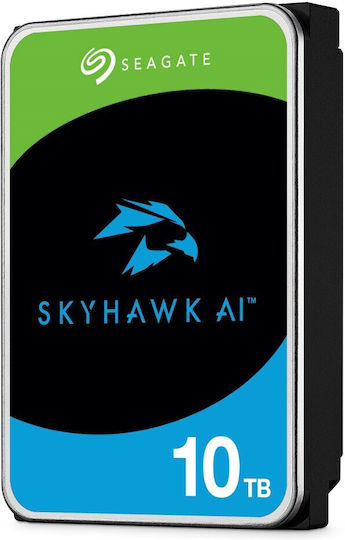 Seagate SkyHawk AI Surveillance 10TB HDD Hard Drive 3.5" SATA III 7200rpm with 256MB Cache for Recorder / NAS / Server ST10000VE001