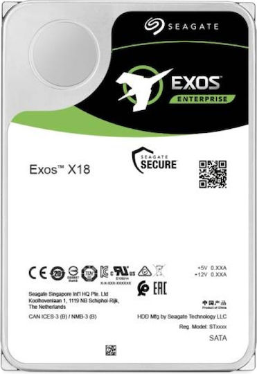 Seagate Exos X18 FastFormat 12Gb/s SAS 14TB Хард диск Σκληρи дискове 3.5" SAS 3.0 7200обороти в минута с 256МБ Кеш за NAS / Server ST14000NM004J