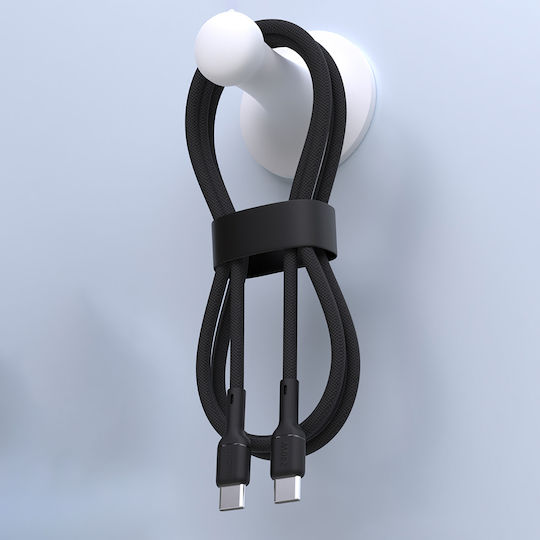 Dudao USB 2.0 Cable USB-C male - USB-C 240W PD Μαύρο 1.2m