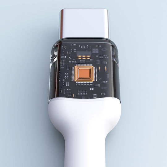 Dudao USB 2.0 Kabel USB-C männlich - USB-C 240W Weiß 1.2m