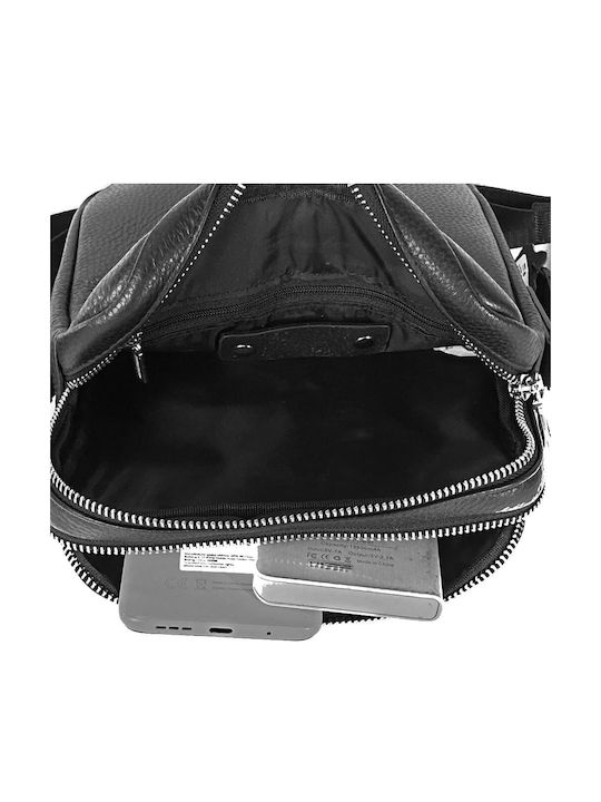 Herren Ledertasche Schulter / Crossbody Schwarz