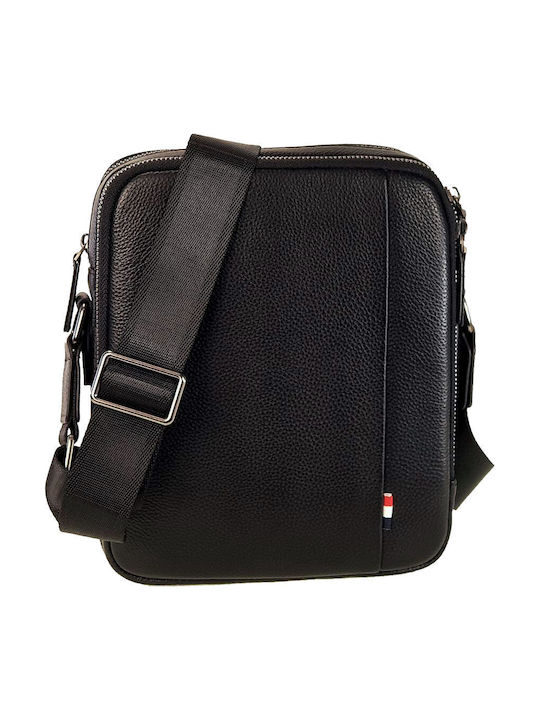 Herren Ledertasche Schulter / Crossbody Schwarz