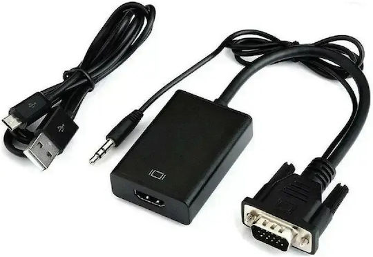 Andowl Converter 3.5mm / VGA male to HDMI female 1pcs Q-HD09