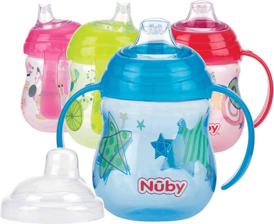 Nuby Educational Sippy Cup Silicone with Handles Red for 6m+m+ 270ml