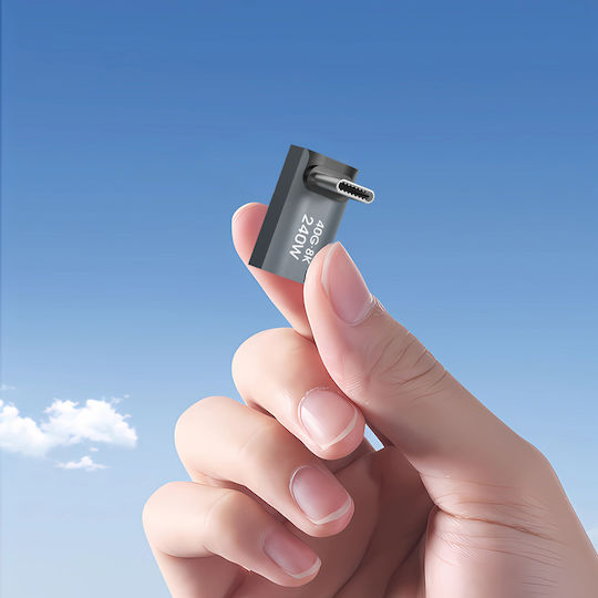 Wozinsky Конвертор USB-C мъжки към USB-C женски Сив 1бр WPKF-01