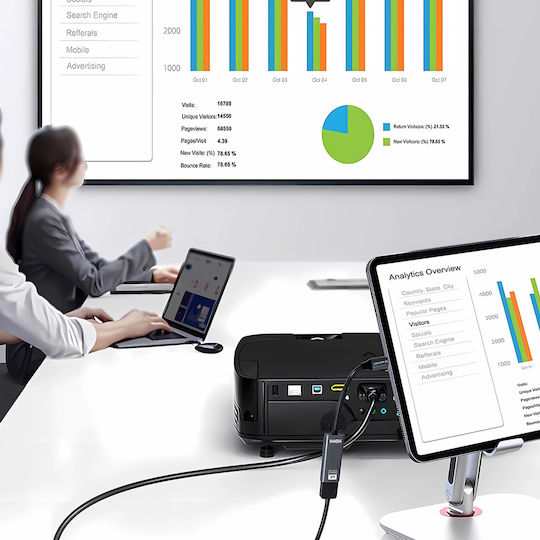 Wozinsky Конвертор USB-C женски към HDMI женски Черен 1бр WACH-01