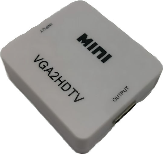 Aoweixun Aoweixun Konverter HDMI weiblich auf 3.5mm / VGA weiblich Weiß 1 Stück