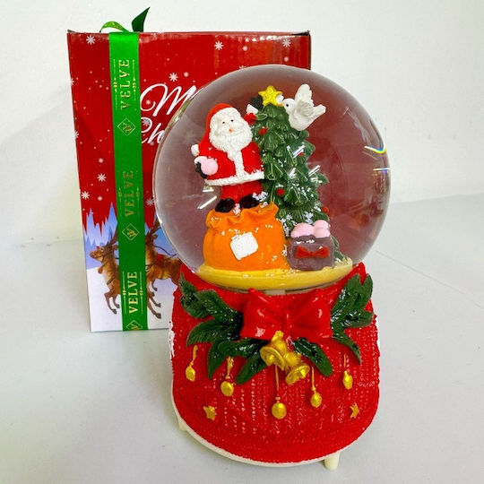 Ornament de Crăciun Cadou Luminat cu Moș Crăciun 10x16cm 1buc