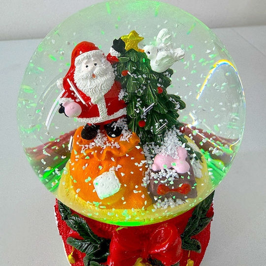 Ornament de Crăciun Cadou Luminat cu Moș Crăciun 10x16cm 1buc