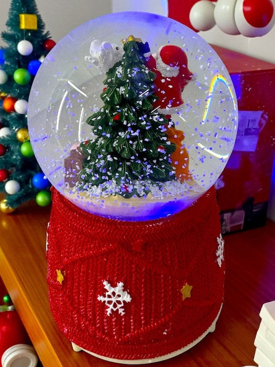 Weihnachtliche Schneekugel Beleuchtet mit dem Weihnachtsmann 10x16cm 1Stück