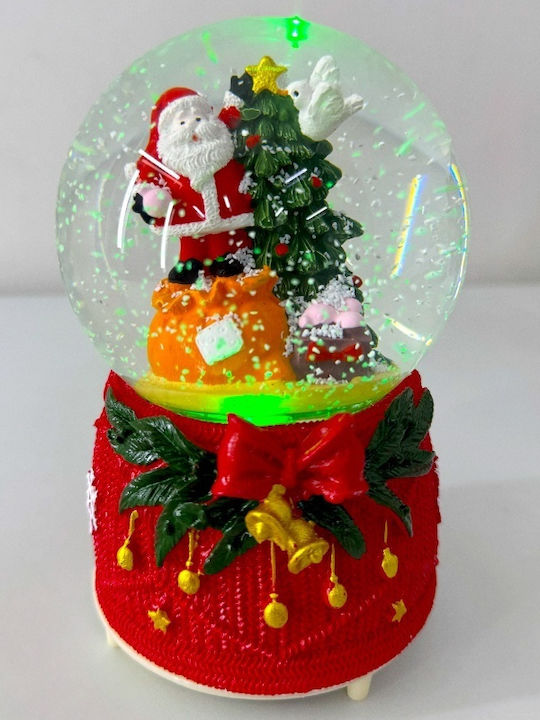 Weihnachtliche Schneekugel Beleuchtet mit dem Weihnachtsmann 10x16cm 1Stück
