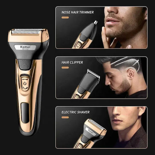 Kemei KM-1429 Electric Shaver Face Rechargeable / Corded