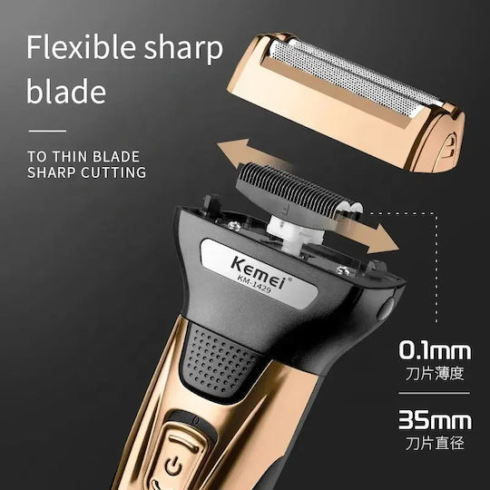 Kemei KM-1429 Electric Shaver Face Rechargeable / Corded