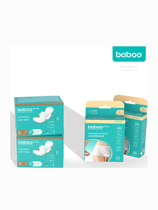 Set Chiloți Pentru Maternitate Postnatal Din Plasă Baboo 2 Bucăți Mărimea L