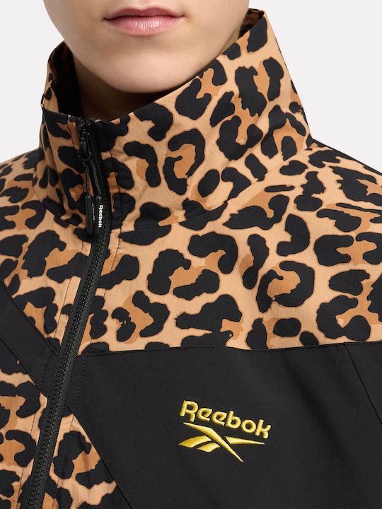 Γυναικείο Αθλητικό Μπουφάν Animal Print/black