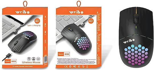 Weibo W06 Ασύρματο Bluetooth Ποντίκι Μαύρο