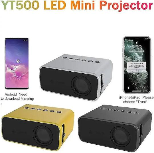 Factory YT500 Mini Mini Projector LCD Λάμπας LED με Ενσωματωμένα Ηχεία YT500