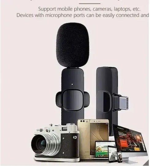 Arrango AC48830 Wireless Condensator (Diafragmă Mică) Microfon Πέτου, Clip On pentru Cameră