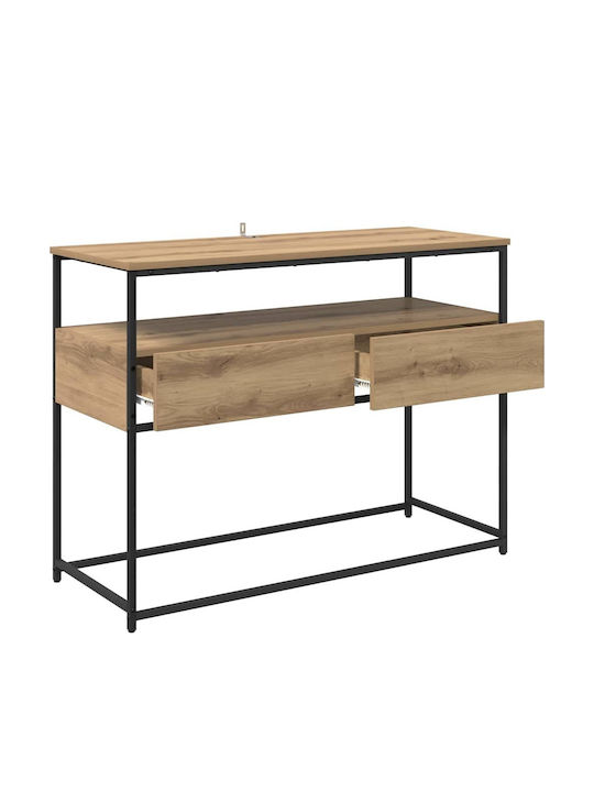 Κονσόλα από Ξύλο & Μέταλλο Artisan Oak Μ100xΠ40xΥ75εκ.