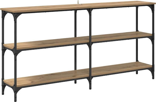 Console Table Wood & Metal Artisan Oak L150xW29xH75cm