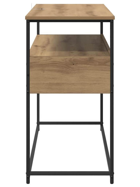 Κονσόλα από Ξύλο & Μέταλλο Artisan Oak Μ100xΠ40xΥ75εκ.