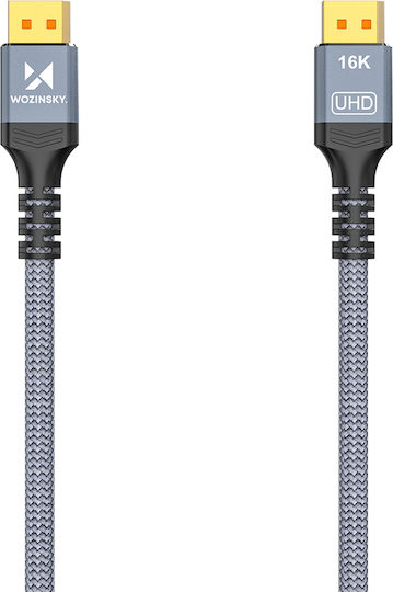 Wozinsky Кабел DisplayPort мъжки - 2м Черен