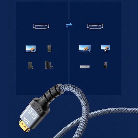 Wozinsky Cable DisplayPort male - 1m Μαύρο