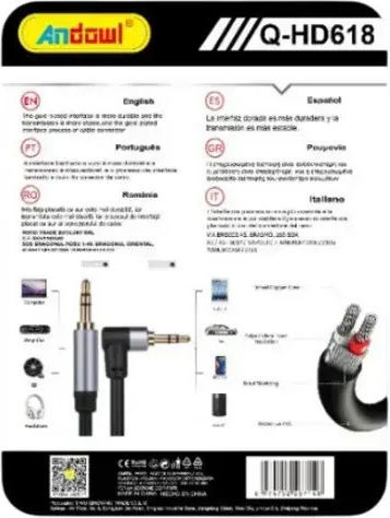 Andowl 3.5mm Male To 3.5mm Male Black 3m Audio Cable Q-HD618