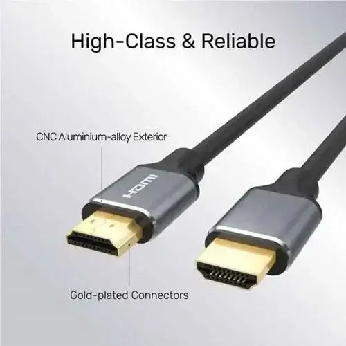 Andowl Q-hd3 HDMI 2.1 Ultra High Speed 48Gbps 4K 120Hz HDR VRR Cable HDMI Male - HDMI Male 1m Black