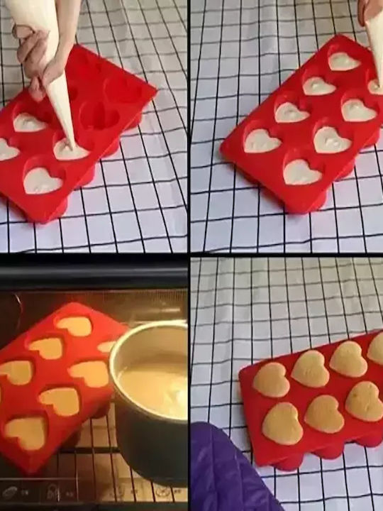 Pandaboo Silicone 10 Cups Baking Pan 21.5x10.5x3.5cm