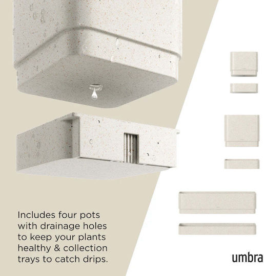 Umbra Blumenkasten Metallisch Sand