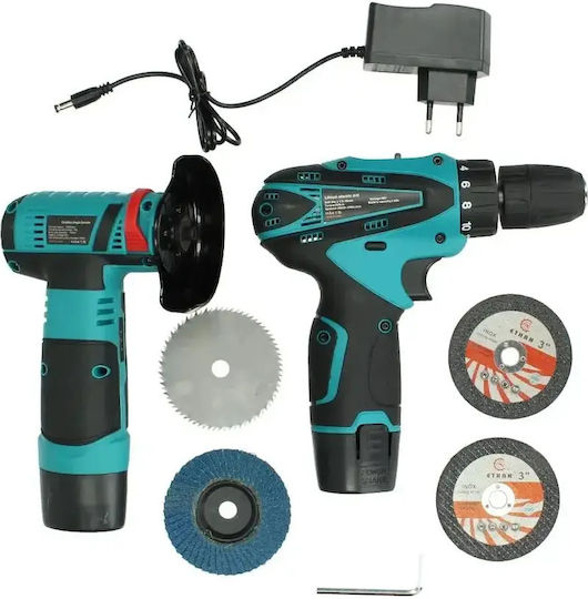 Σετ Γωνιακός Τροχός & Κατσαβίδι Brushless 48V με 2 Μπαταρίες και Θήκη