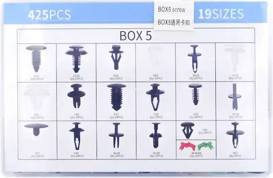 Car Plastic Clips 425pcs