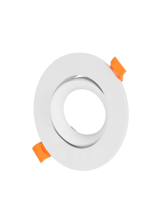 kelvo Metalic Cadru pentru Spoturi GU10 Alb 10.5x10.5cm. 1buc kelvo Metalic Cadru pentru Spoturi GU10 Alb 10.5x10.5cm. 1buc