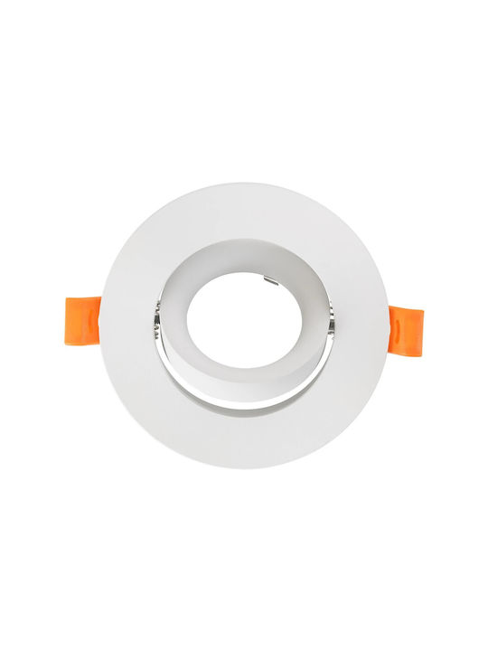 kelvo Metallic Frame for Spot GU10 White 10.5x10.5cm. 1pcs