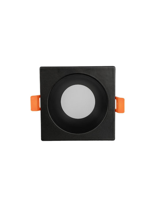 kelvo Μεταλλικό Πλαίσιο για Σποτ GU10 Μαύρο 8.5x8.5εκ. 1τμχ