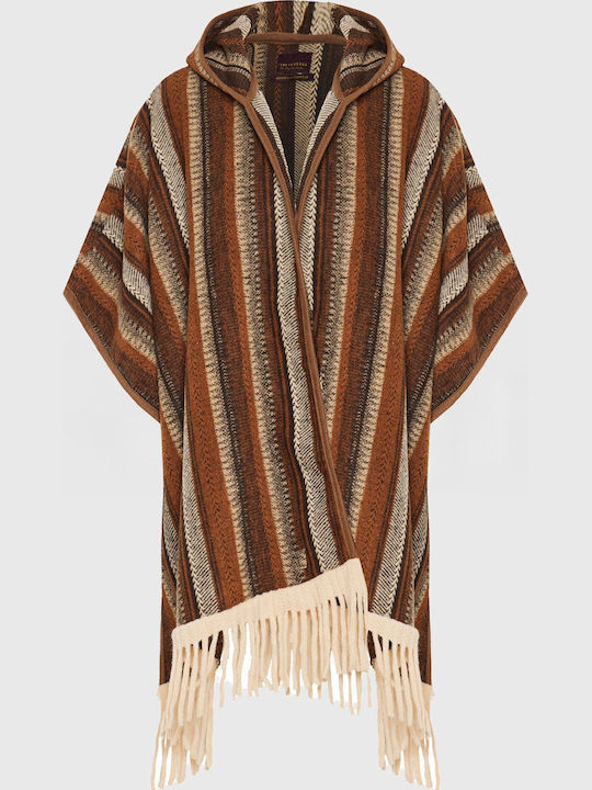 Women's Brown Cape with Hood