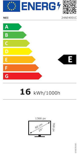 Nei Τηλεόραση 24" HD Ready LED 24NE4001C (2025)