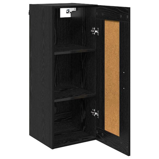 vidaXL Ντουλάπι Μπάνιου 34.5x34x90cm Μαύρο