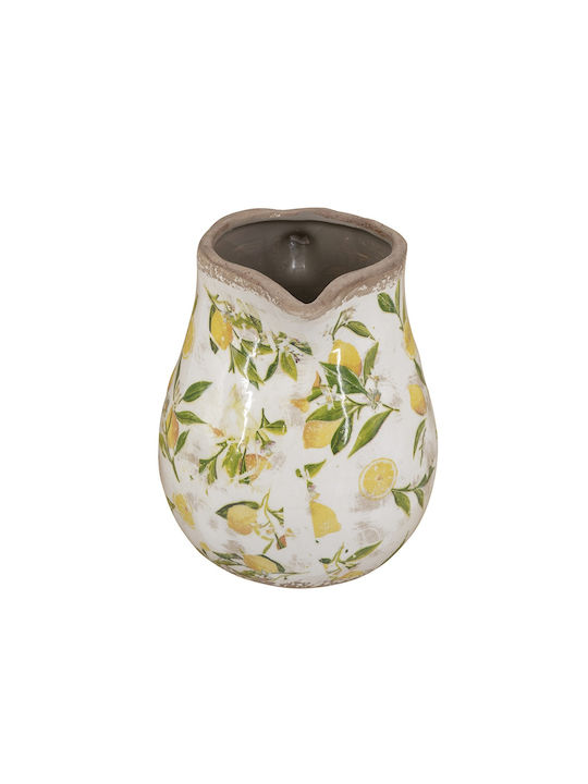 Artekko Διακοσμητικό Βάζο Keramik Lemon Gelb 20x16.5x20cm 1Stück