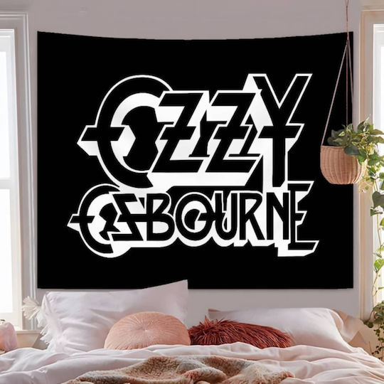 Flag Ozzy Osbourne Logo 60*90 Black White Molfs