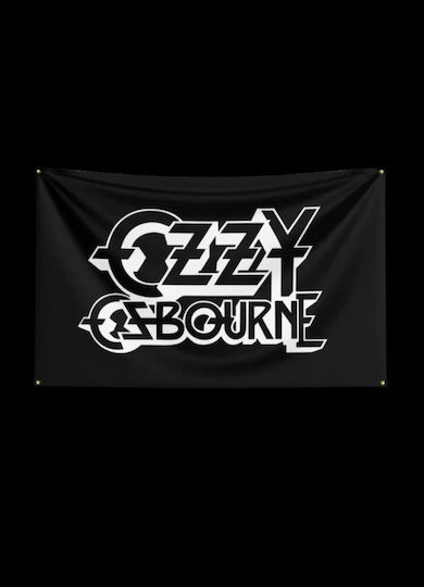 Flag Ozzy Osbourne Logo 90*1.50 Black White Molfs