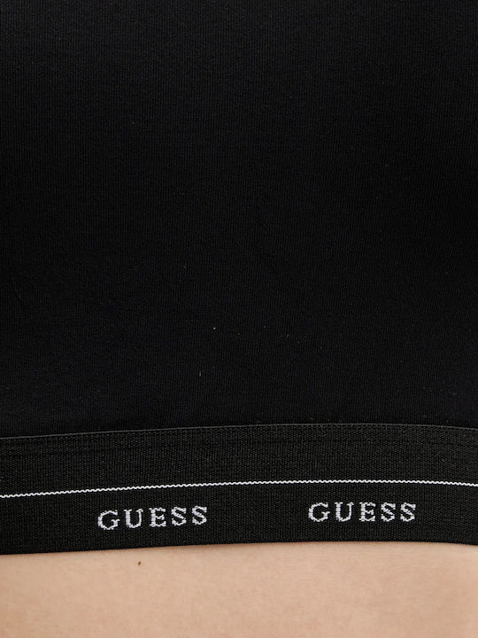 Damen Sport Crop Top Langarm Black