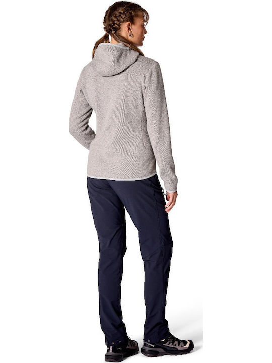 Fleece Damen Jacke Light Zinc