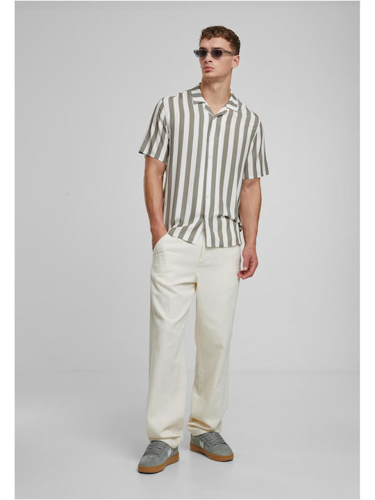 Κοντομάνικο Πουκάμισο Pale Olive/off White