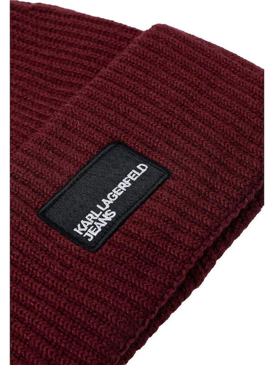 Beanie Beanie Knitted in Burgundy color