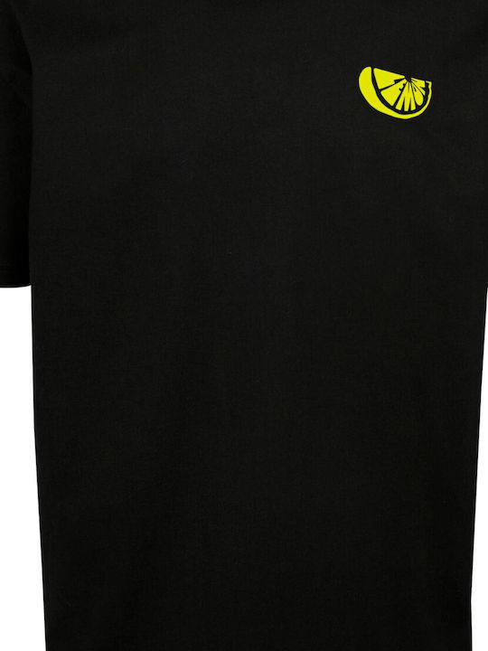 Wording Lemon Heavy Oversize Tee Black