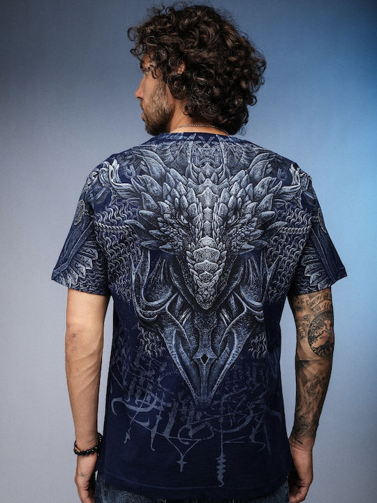 T-shirt Dragon Chains Printed Blouse
