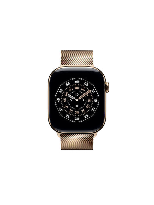 Apple Milanese Loop 46mm - S/M Strap Stainless Steel Gold (Apple Watch 46mm)